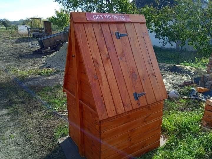 собачі будки вуличний туалет будиночок для колодязя