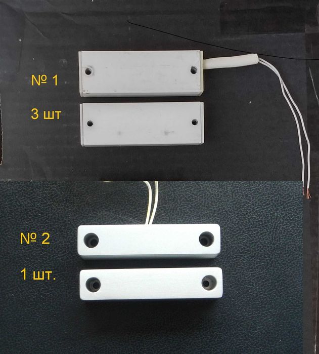 Датчик магнитный  (геркон) для ворот,  роллет,  металл. дверей.