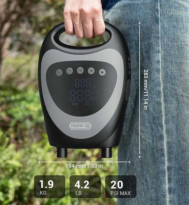 Dr.Meter Elektryczna Pompa Akumulatorowa do Pompowania SUP 5200 mAh