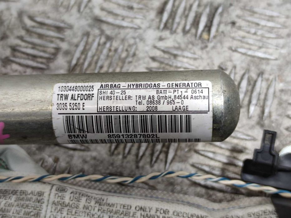 BMW E87 Kurtyna Powietrzna Airbag Prawa