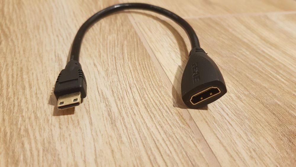 Kabel adapter mini HDMI - HDMI do laptopa raspberry minikomputer