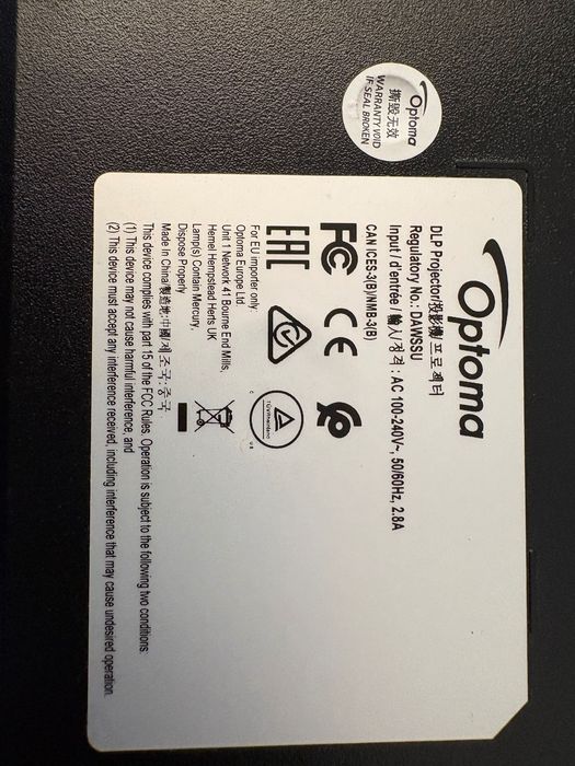 Projektor Optoma H184X