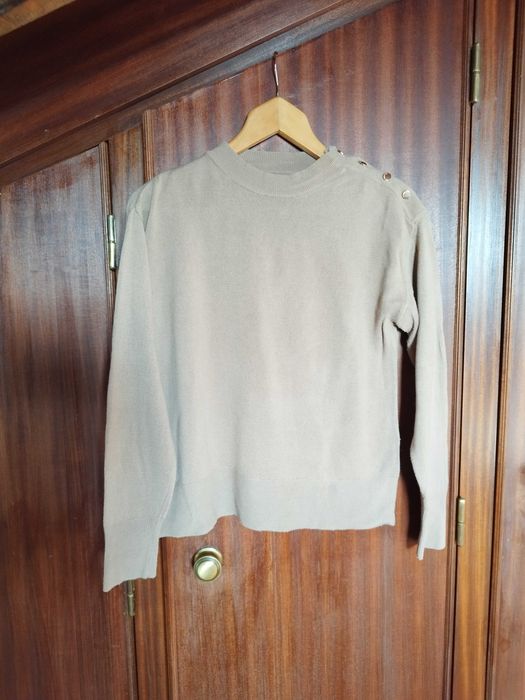 Blusa de malha bege