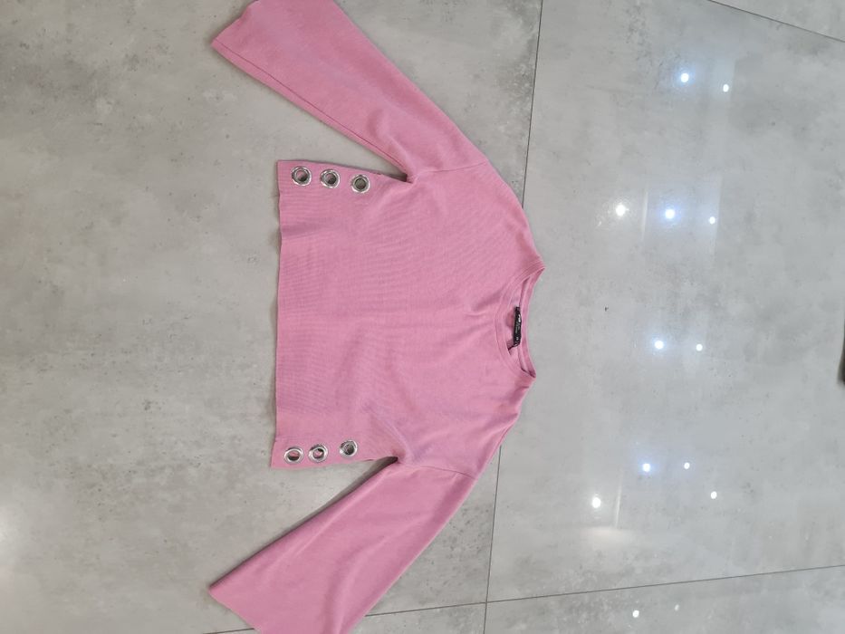 Różowa krótka bluza xs