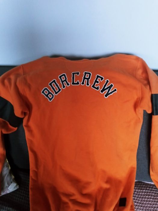 Bluza meska S kaptur pomarancz czern borclew