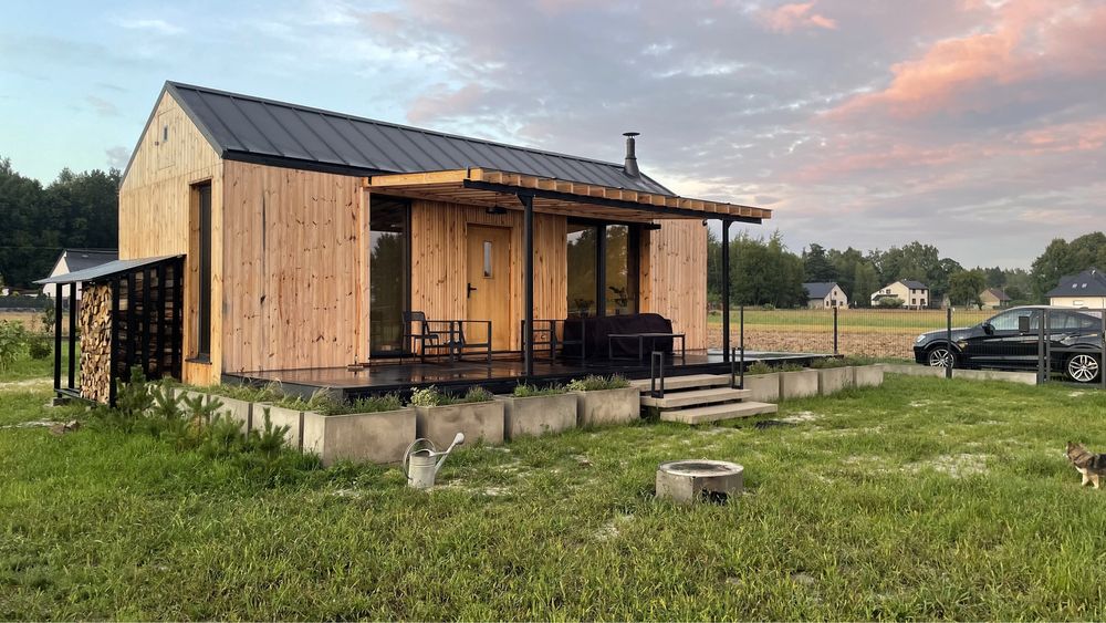 Dom całoroczny 41 m2 mobilny budynek skandynawski modułowy