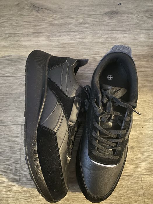 Кросівки чоловічі кожа +вставки замшу