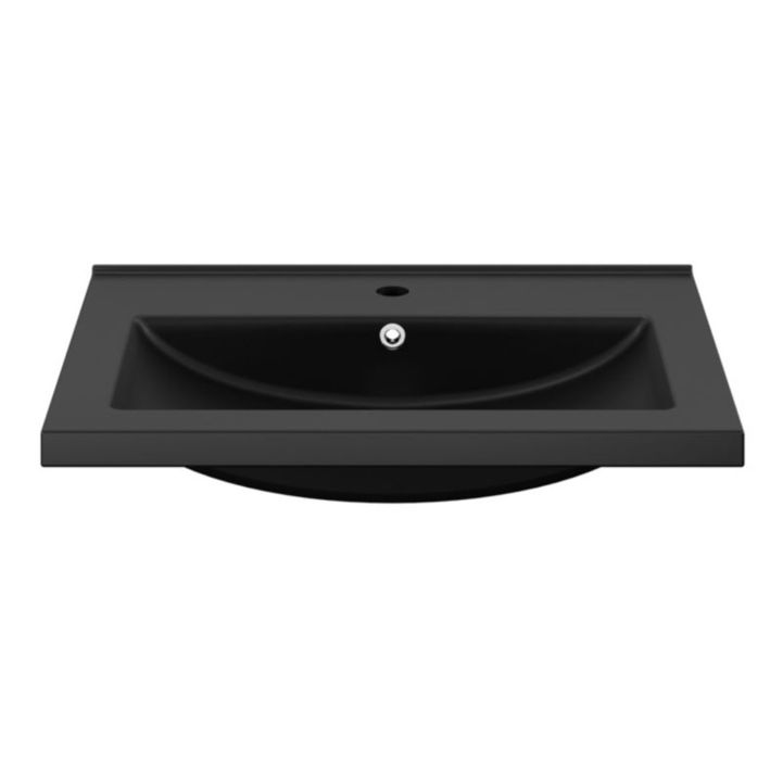 Umywalka ceramiczna Nira 61 x 41.5 x 12.4 czarna
