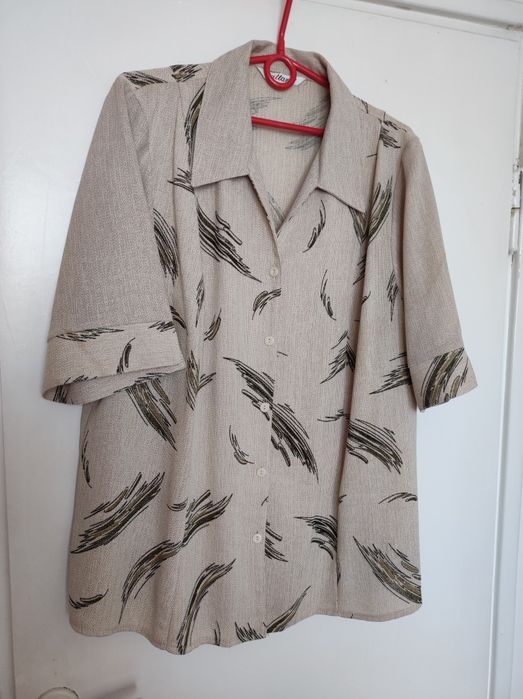 Bluzka z krótkim rękawem rozmiar 52 100% len!