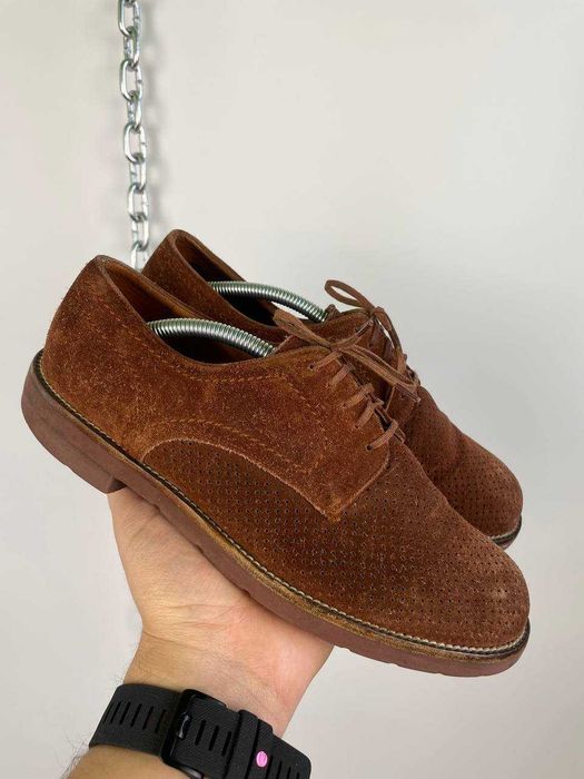 Жіночі вінтажні замшеві перфоровані туфлі bally swiss