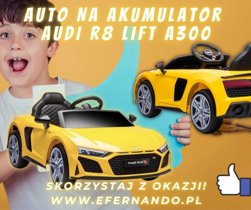 BAWIBUS.PL Auto samochód na akumulator AUDI R8 LIFT jeep jeździk autko