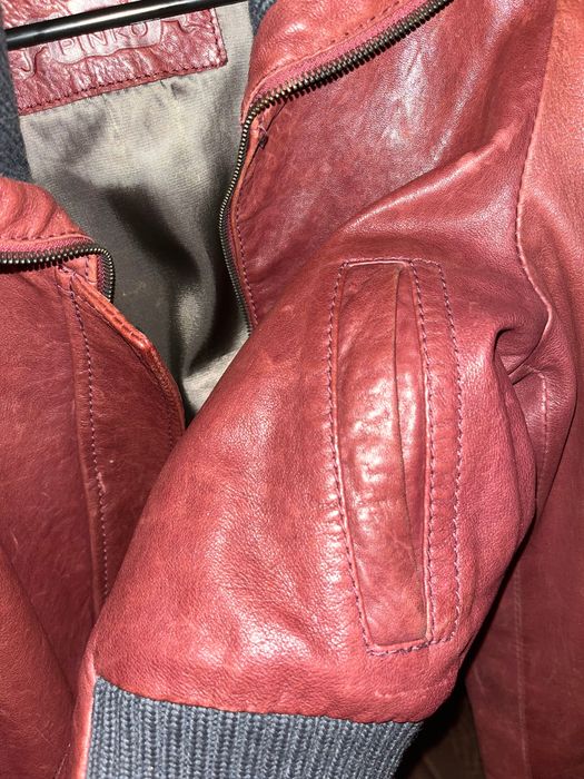 Leather jacket, оригинальный бомбер из натуральной кожи