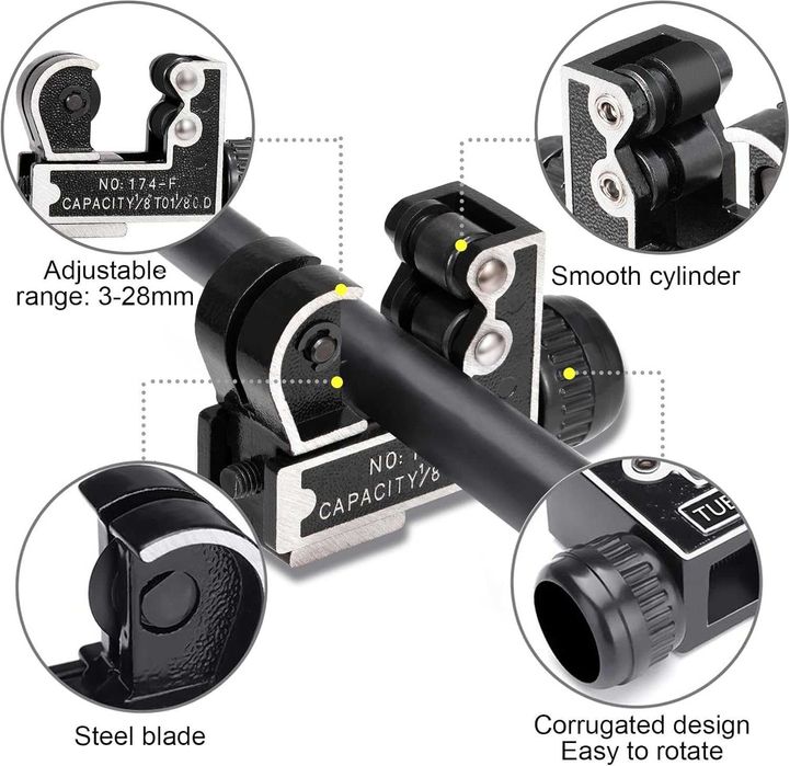 Przecinak do rur 3–28 mm | Miedź Aluminium Mosiądz