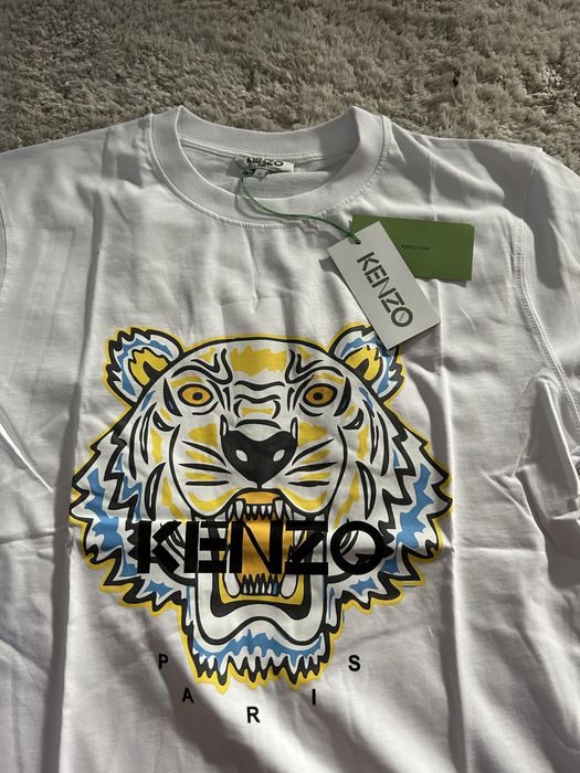 Koszulka XL KENZO biała męska bawełniana t-shirt