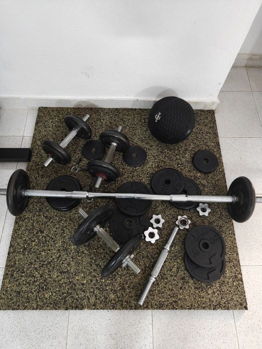 Conjunto pesos musculação