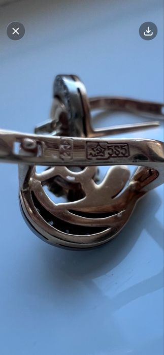 Золотые серьги с бриллиантами СССР,Золоті сережки  з діамантами