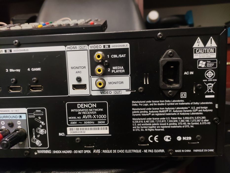 Denon AVR-X1000 Amplituner 5.1 HDMI,Radio Internetowe.