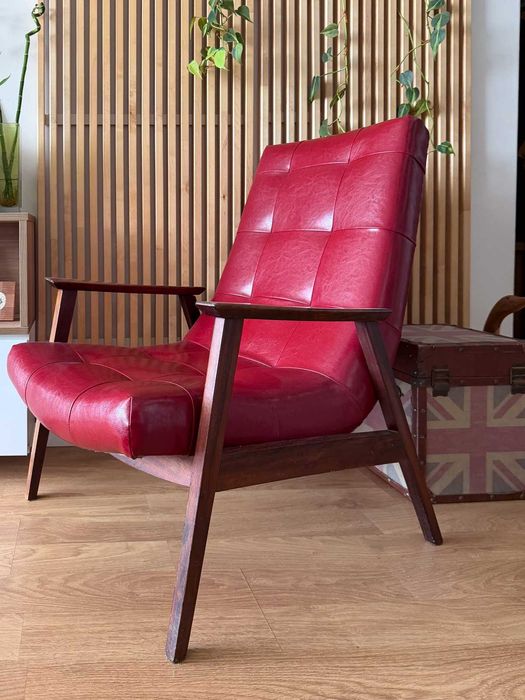 Cadeirão Vintage Anos 60 Gelli (Design Brasileiro / Mid-Century) - Poltrona modelo Canoa