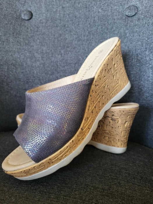 buty damskie laczki na koturnie rozmiar 38 ubrane 1 raz