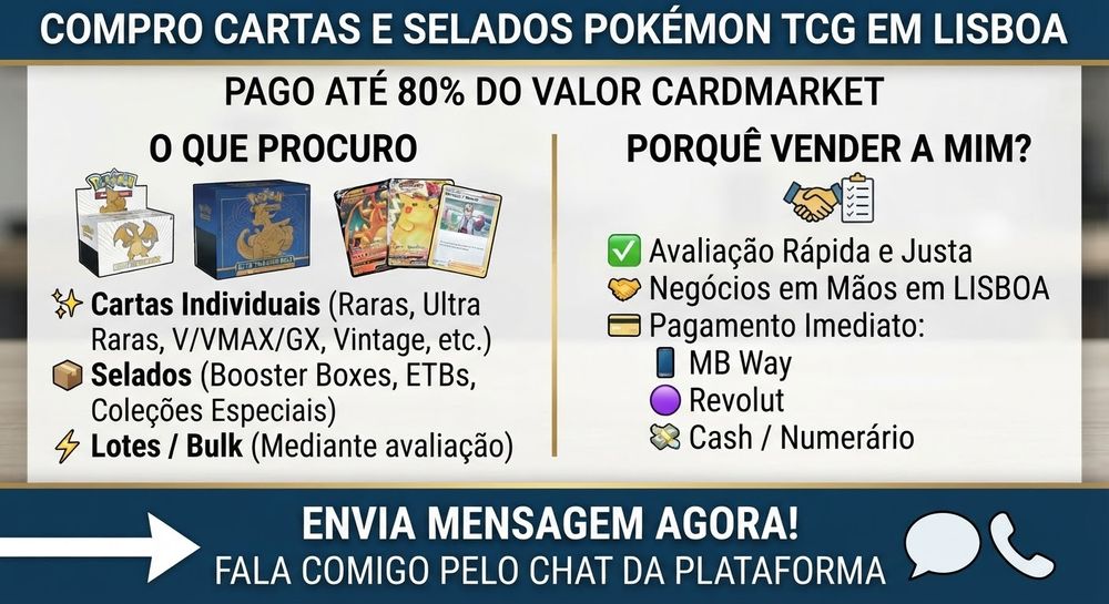 Compro Cartas e Selados Pokémon TCG (Lisboa) - Até 80% Cardmarket