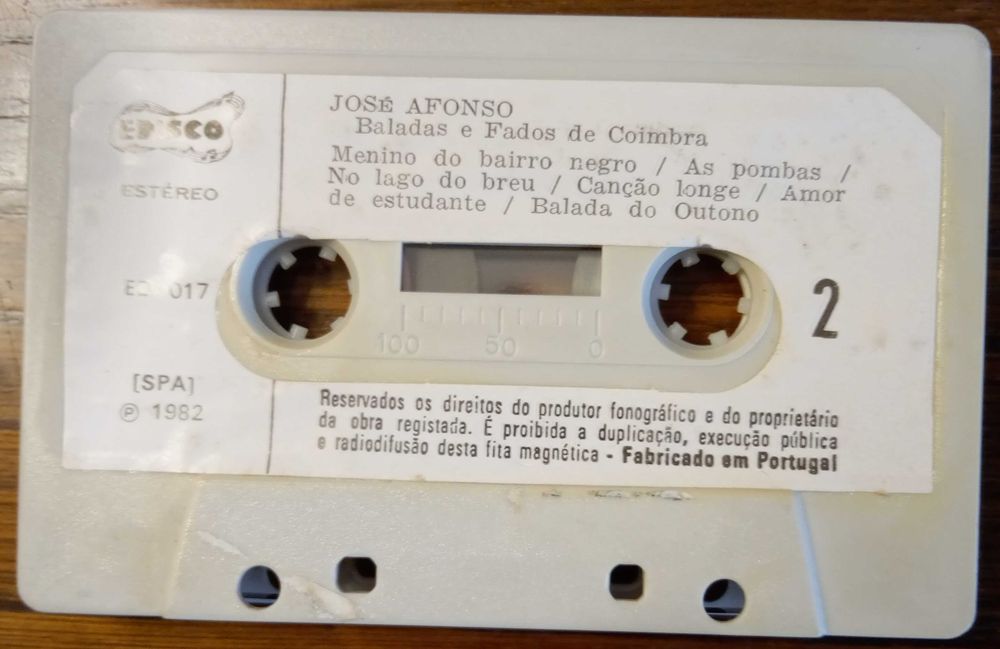 José Afonso	- - - - -		Baladas e Fados de Coimbra	- - - - -	K7