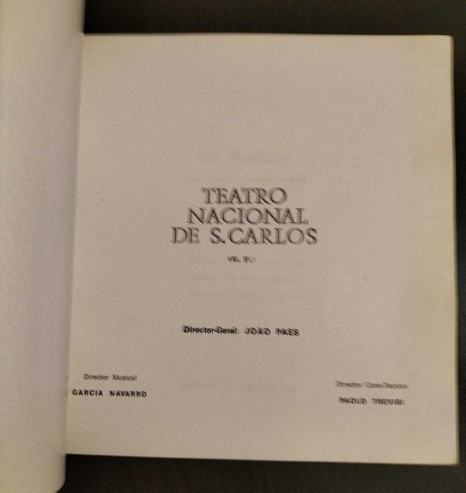 Programa do Teatro Nacional de S. Carlos - Die Walkure – 1981