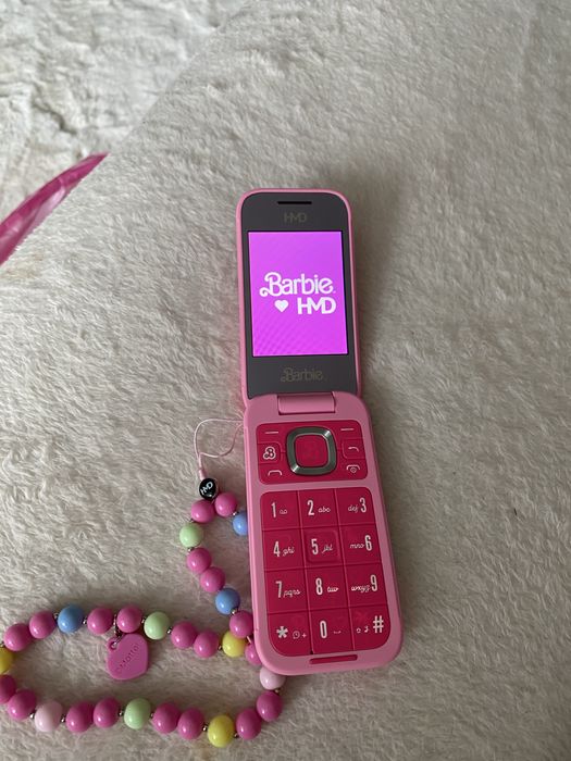 Рожевий розовый телефон Барбі Barbie phone з чохлами