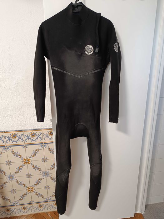Fato de Surf Rip Curl Flashbomb 4/3 Zip Free - Tamanho L (Usado)