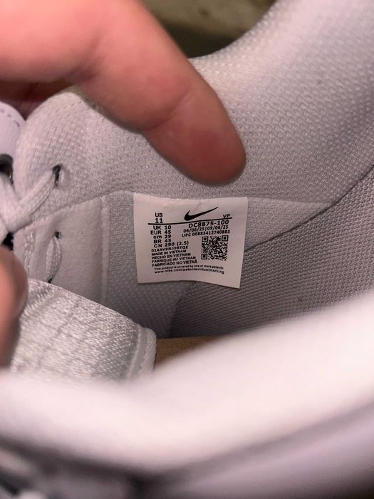 Кросівки нові білі шкіряні Nike air force 1 shroud (45 р.)