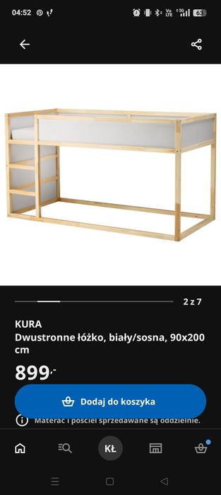 Łóżko piętrowe ikea