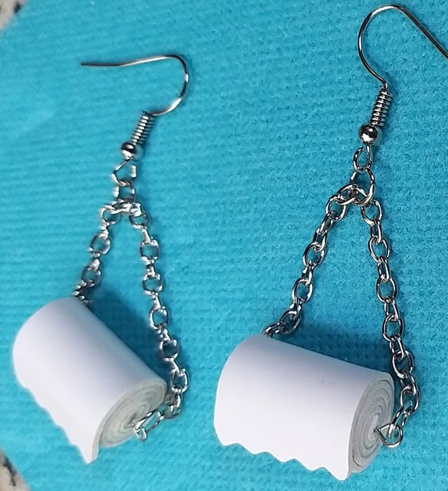 Brincos Rolo de Papel Higiénico.