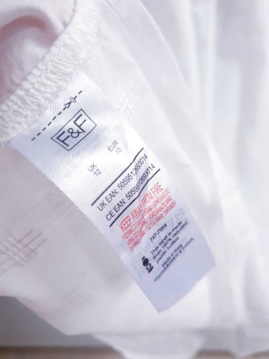 Biała bluzka koszula plumeti 40 42 oversize F&F