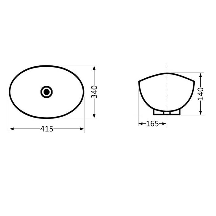 Комплект для ванної : овал. раковина 415×340/LED-дзеркало/високий кран