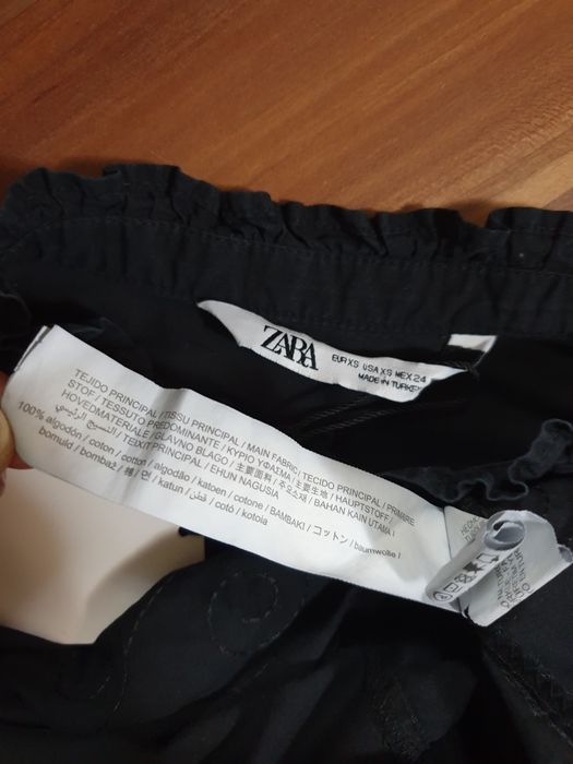 Новий топ XS блуза Zara 100% коттон жіноча бавовна хлопок сорочка рубашка кофта водолазка гольф кружево вишивка вишиванка cos Massimo Dutti
