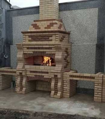 Кладка мангал. барбекю камин груба беседка баня забор