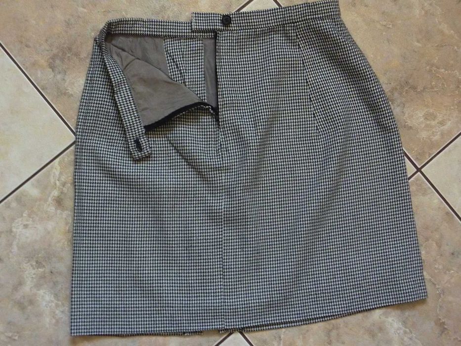 Prosta Mini Spódnica w Kratkę pepitka S/ 36 sexi