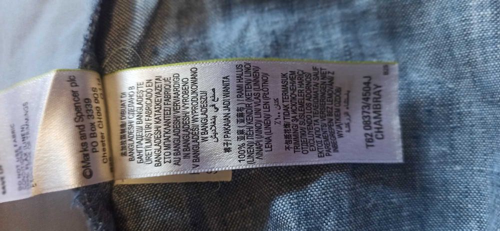 Вільні блакитні штани Marks & Spencer з льону