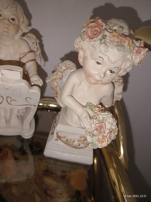 Zestaw Starych ceramicznych Aniołków
