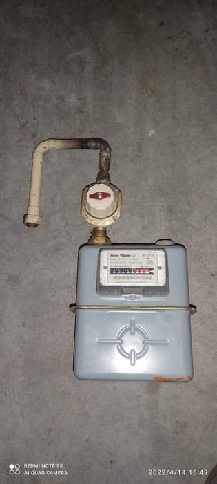 Contador de gás usado