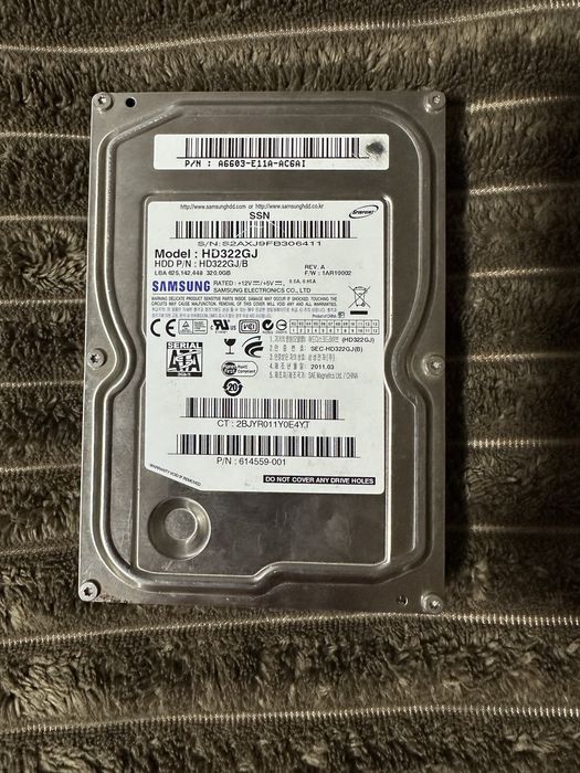 Жосткий диск для ноут/пк 320 гб