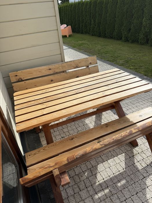 Komplet drewnianych mebli ogrodowych x 11