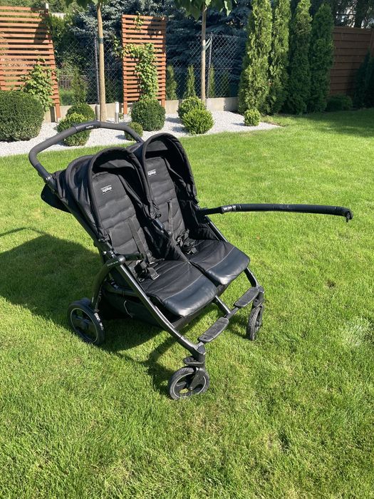 Wózek bliźniaczy Peg Perego Book for Two zestaw sportka czarny
