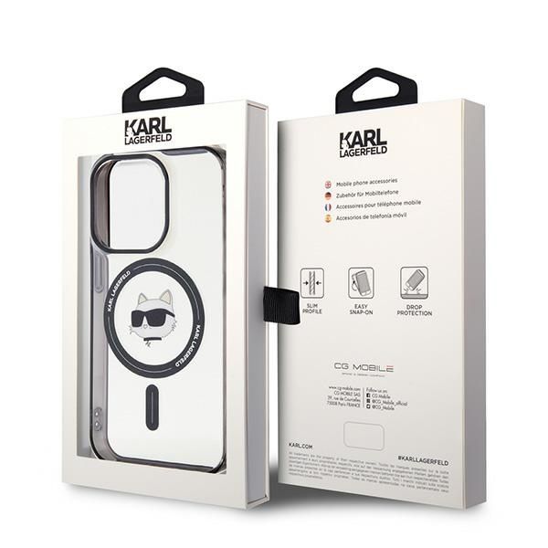 Etui Karl Lagerfeld IML Choupette's Head MagSafe do iPhone 15 Pro Max - przezroczyste
