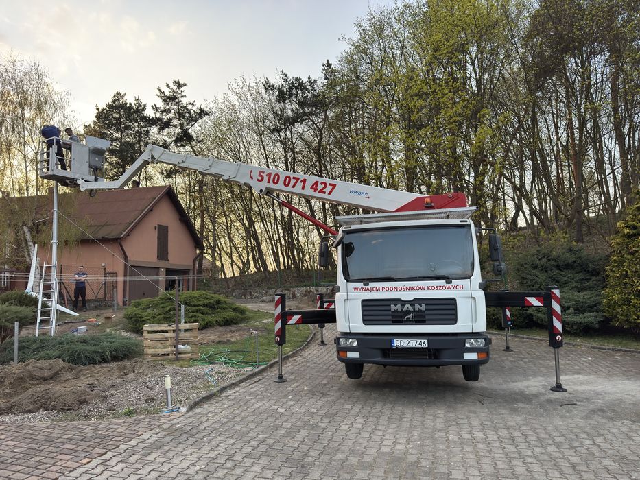 Podnośnik Koszowy 28 m - WYNAJEM - Trójmiasto, Gdańsk,Gdynia - Zwyżka