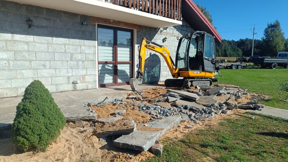 Usługi minikoparka, roboty ziemne