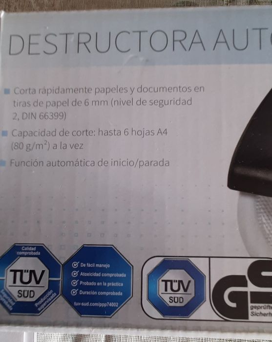 Destruidora automática de papel