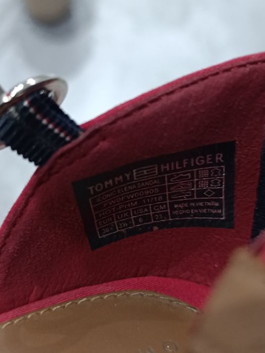 Sandały koturny espadryle Tommy Hilfiger r36 czerwone
