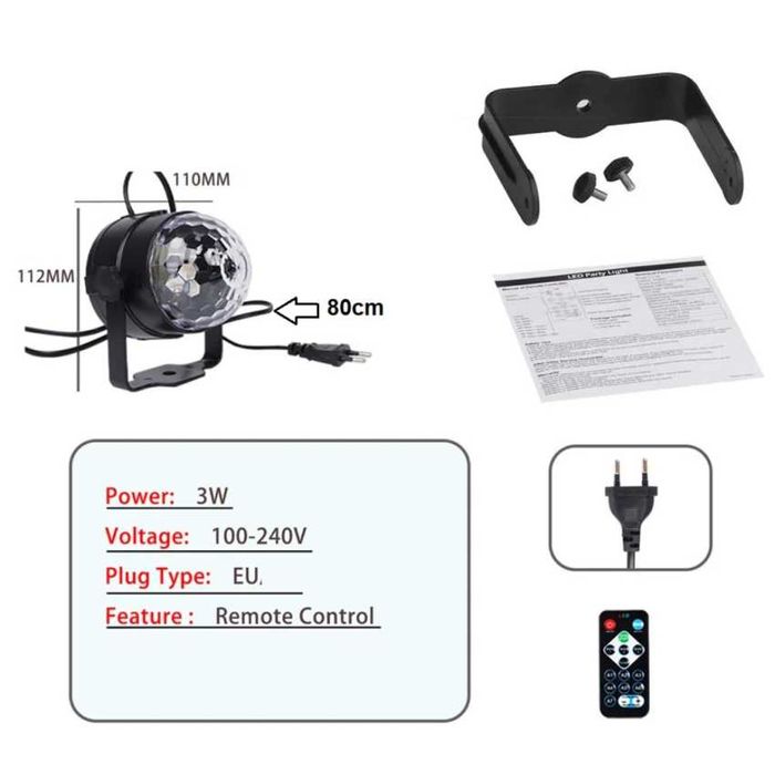 Luz Led com Sensor de Som e Comando