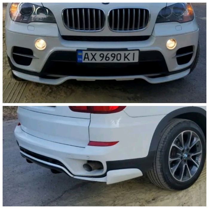 Накладки на бампера BMW X5 E70 2010-2013. БМВ Х5 Е70