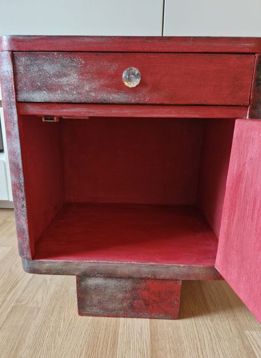 Szafka nocna vintage boho lata 70 po renowacji